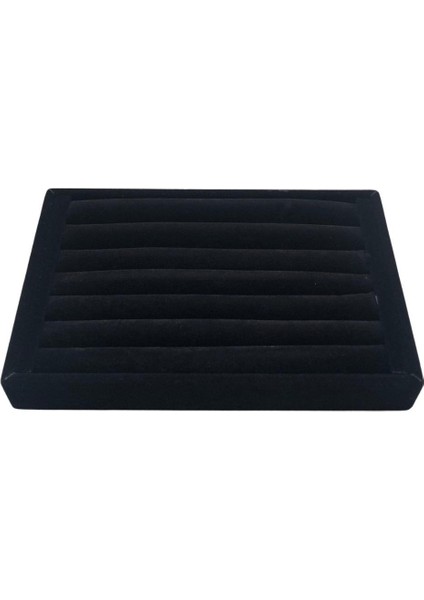 Bilezik & Bileklik & Kelepçe Siyah Süet Standı-Tablası ve Düzenleyici 14X22 cm