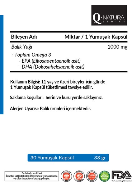Omega 3 Premium 30 Softgell Kapsül