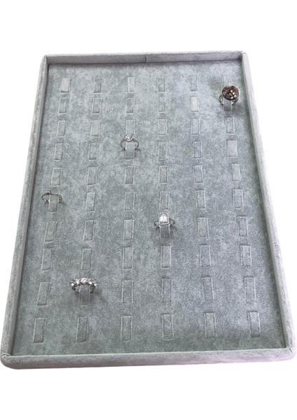 Yüzük Tablası 60 Tırnaklı Gri Süet (25X35 Cm) fiyatları