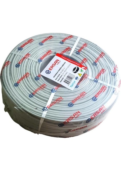 Kablo 2+1 0.22MM Cu Bakır 250MT Güvenlik Kamera Kablosu