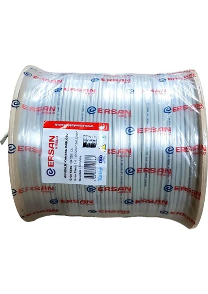 Kablo 2+1 0.22MM Cu Bakır 500MT Güvenlik Kamera Kablosu