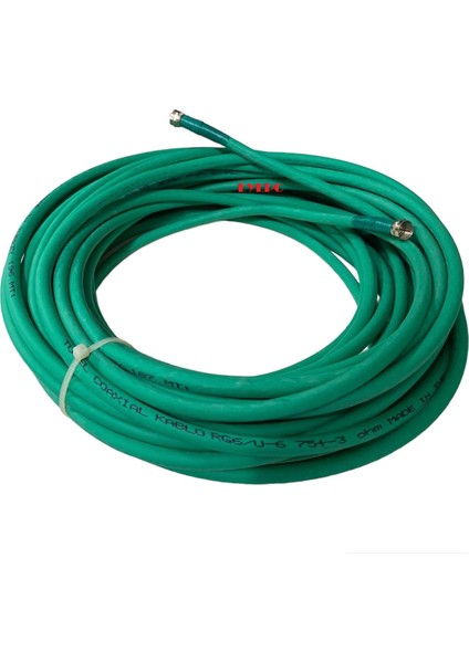 50 Metre Uydu Çanak Anten Kablosu Yeşil 64 Tel Iç Diş Ortam Sağlam