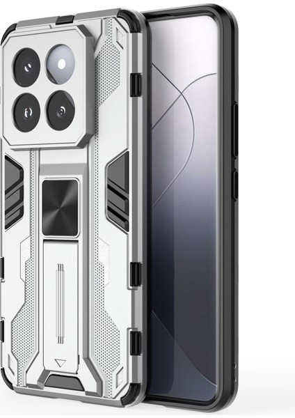 Xiaomi 14 Pro Kılıf Anti-Cratch Pc+Tpu Kickstand Telefon Geri Kapağı (Yurt Dışından)