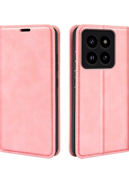 Xiaomi 14 Pro Kılıf Pu Deri Folio Flip Cüzdan Telefon Kapağı (Yurt Dışından)