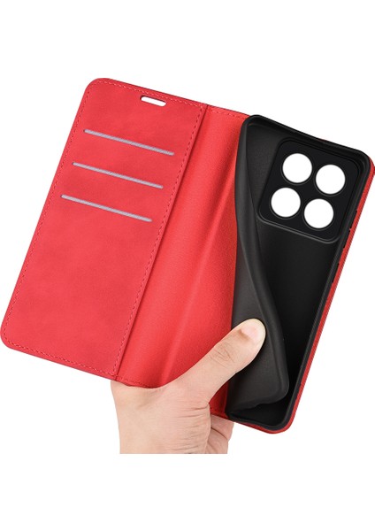 Xiaomi 14 Pro Kılıf Pu Deri Folio Flip Cüzdan Telefon Kapağı (Yurt Dışından) fırsatları