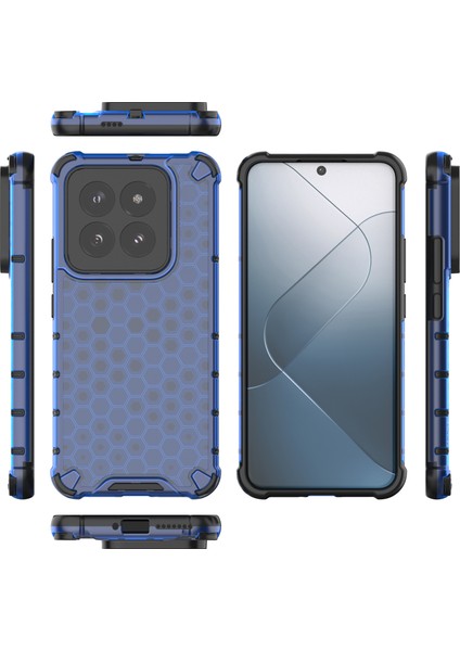Xiaomi 14 Pro Kılıf Honeycomb Tasarım Anti-Cratch Telefon Kapağı (Yurt Dışından) modelleri