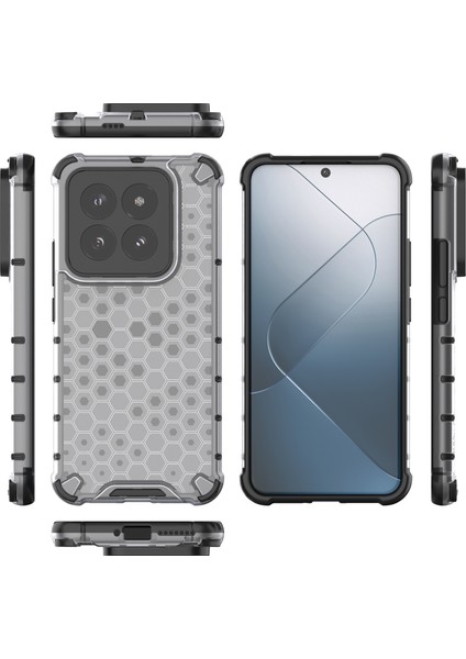 Xiaomi 14 Pro Kılıf Honeycomb Tasarım Anti-Cratch Telefon Kapağı (Yurt Dışından) modelleri