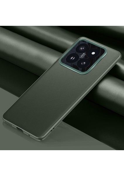 Xiaomi 14 Pro Kılıf Metal Lens Koruma Pu Deri Kaplı Arka Kapak (Yurt Dışından) fiyatları