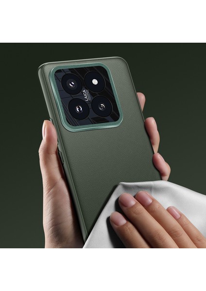 Xiaomi 14 Pro Kılıf Metal Lens Koruma Pu Deri Kaplı Arka Kapak (Yurt Dışından) fırsatları