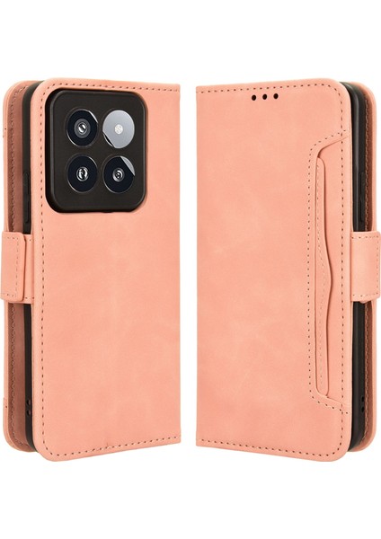 Xiaomi 14 Pro Kılıf Anti-Cratch Deri Akıllı Telefon Kapağı Birden Fazla Kart Yuvası (Yurt Dışından)