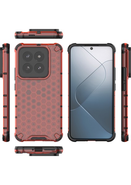 Xiaomi 14 Pro Kılıf Honeycomb Tasarım Anti-Cratch Telefon Kapağı (Yurt Dışından) modelleri