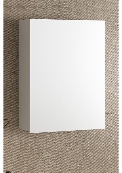 Çiğdem 55 cm Beyaz Mdf Aynalı Asma Banyo Üst Dolabı fiyatları