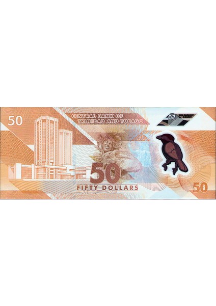 Trinidad & Tobago 50 Dolar 2020 Polymer Çil Banknot fiyatları