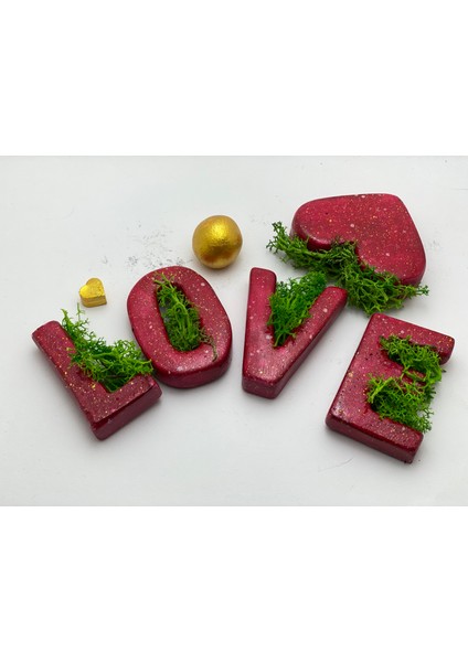 Love Set - Moss Bitkisi ile Süslü - Hediyelik Kutusunda