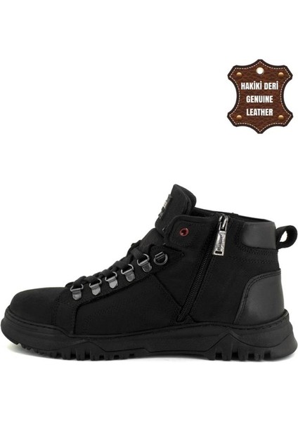 Siyah Nubuk Deri Erkek Kışlık Bot modelleri