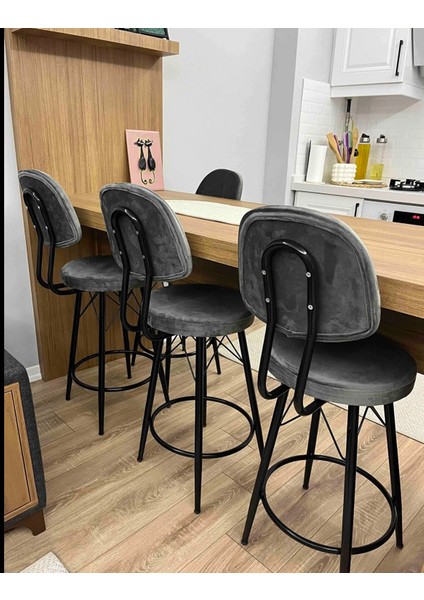 Yeni,Dolce Bar Sandalyesi Babyface Kumaş. 65 cm Oturum Yüksekliği