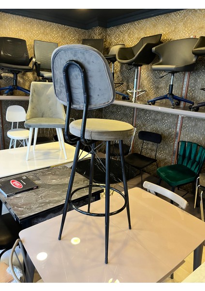 Yeni,Dolce Bar Sandalyesi Babyface Kumaş. 65 cm Oturum Yüksekliği