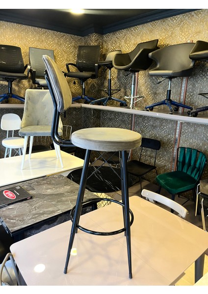 Yeni,Dolce Bar Sandalyesi Babyface Kumaş. 65 cm Oturum Yüksekliği
