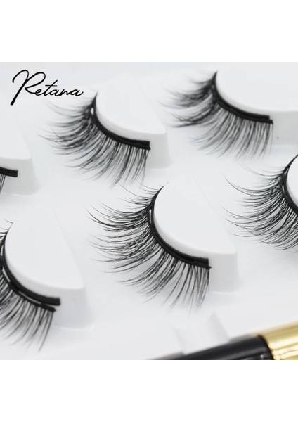 MIX001 5 Mıknatıs 3dfalse Kirpik Manyetik Kirpik Uzatma Dayanıklı Su Geçirmez Manyetik Eyeliner Cımbız Seti Yeniden Kullanılabilir Özelleştirilebilir Logo (Yurt Dışından)