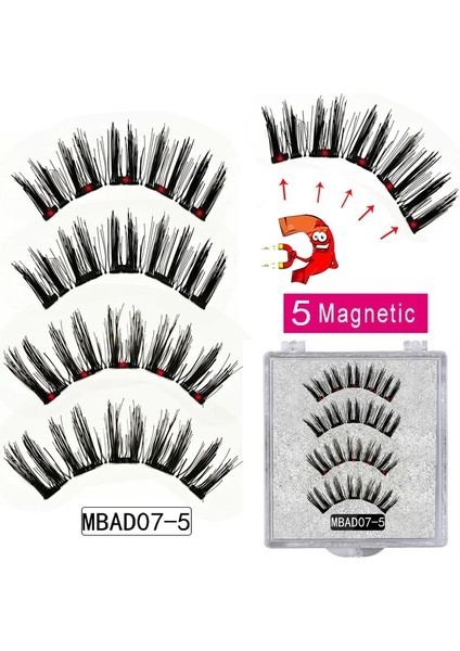 AD13-5 MB Moda 5 Manyetik Kirpik Doğal Mıknatıslar Kirpik Manyetik Aplikatör/klip Kiti 3D Vizon Kirpikleri Sahte Cils Magnetique (Yurt Dışından)