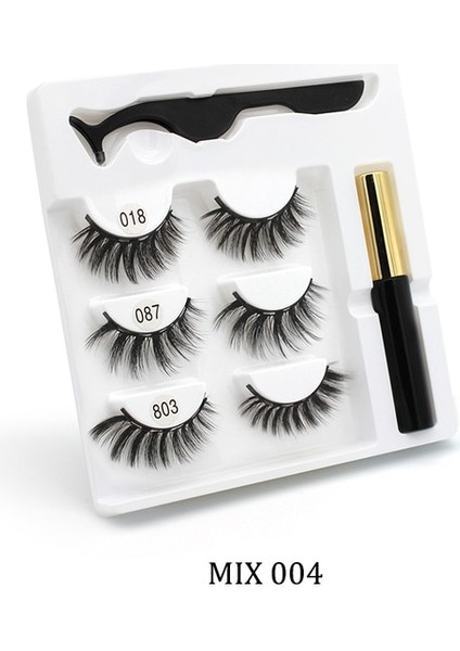 MIX004 Manyetik Kirpik Eyeliner Kirpik Kıvırıcı Mıknatıs Kirpik Kıvırıcı Doğal Manyetik Yanlış Kirpik Şerit Manyetik Eyeliner (Yurt Dışından)