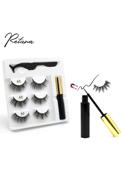 MIX004 Manyetik Kirpik Eyeliner Kirpik Kıvırıcı Mıknatıs Kirpik Kıvırıcı Doğal Manyetik Yanlış Kirpik Şerit Manyetik Eyeliner (Yurt Dışından)