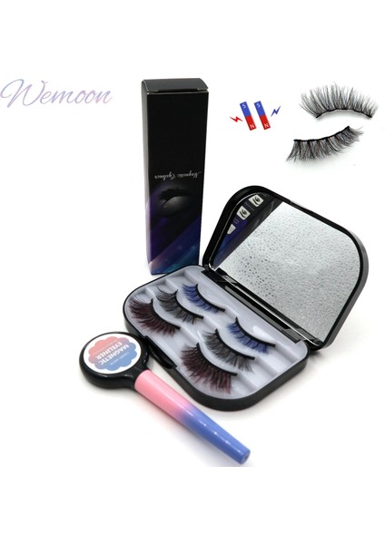 Mıknatıs Kirpikler Manyetik Kirpikler Eyeliner Seti Renkli 3D Vizon Kirpik Doğal Yapay Sahte Kirpikler Sahte Cils Magnetique (Yurt Dışından) fiyatları