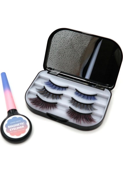 Mıknatıs Kirpikler Manyetik Kirpikler Eyeliner Seti Renkli 3D Vizon Kirpik Doğal Yapay Sahte Kirpikler Sahte Cils Magnetique (Yurt Dışından) modelleri