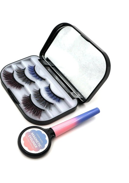 Mıknatıs Kirpikler Manyetik Kirpikler Eyeliner Seti Renkli 3D Vizon Kirpik Doğal Yapay Sahte Kirpikler Sahte Cils Magnetique (Yurt Dışından) fırsatları