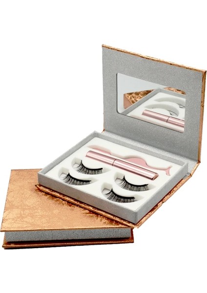 018 Owosc 3D Vizon Yanlış Kirpik Manyetik Kirpik Mıknatıs Eyeliner Su Geçirmez Sıvı Uzun Ömürlü Kirpik Makyaj Aracı Özel Logo Kutusu (Yurt Dışından)