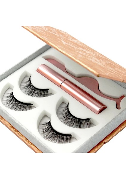 018 Owosc 3D Vizon Yanlış Kirpik Manyetik Kirpik Mıknatıs Eyeliner Su Geçirmez Sıvı Uzun Ömürlü Kirpik Makyaj Aracı Özel Logo Kutusu (Yurt Dışından)