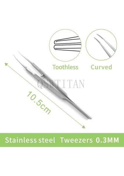Dişsiz S-A 0.3mm 10.5cm Oftalmik Mikrocerrahi Forseps Cımbız Paslanmaz Çelik Cerrahi Alet Titanyum (Yurt Dışından) fiyatları