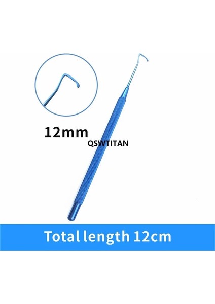 1 Adet 12MM Oftalmik Kanca Titanyum Kas Kancası 8mm /10MM/12MM Oftalmik Alet (Yurt Dışından)