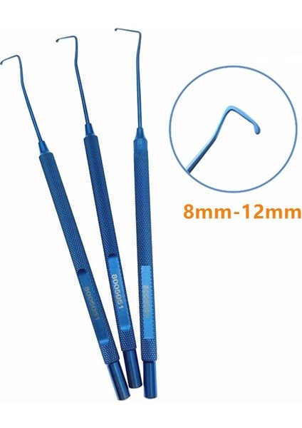 1 Adet 12MM Oftalmik Kanca Titanyum Kas Kancası 8mm /10MM/12MM Oftalmik Alet (Yurt Dışından)