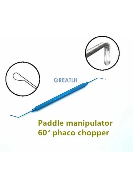 60 Derece Kürek Phaco Chopper Oftalmik Spatula Manipülatör Sinskey Kanca Oftalmik Enstrüman Çift Göz Kapağı Araçları (Yurt Dışından)