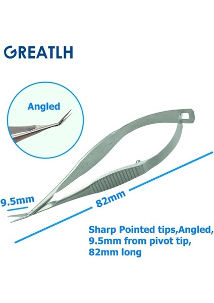 Açılı-A 8.2 cm Oftalmik Venüs Makası Oftalmik Forseps Düz/kavisli/açılı Makas Mikro Makas Oftalmik Göz Aletleri (Yurt Dışından)