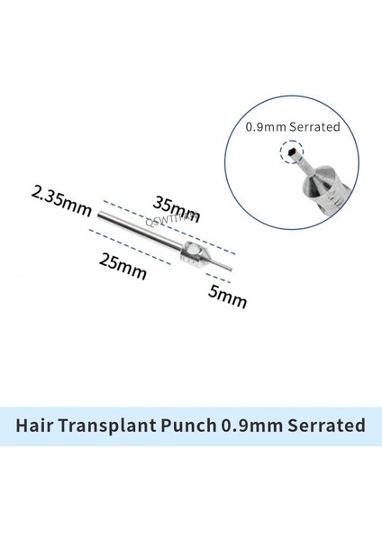 0,6 mm Tırtıklı Saç Folikülü Çıkarma Aleti ile Saç Ekim Punch'ı (Yurt Dışından) modelleri