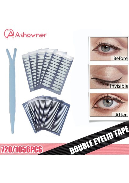 Ince Tip 1056 Adet 720/1056 Adet Görünmez Çift Gözkapağı Bandı Kendinden Yapışkanlı Şeffaf Göz Kapağı Çıkartmalar Ince/geniş Su Geçirmez Fiber Çıkartmalar Göz Kapağı Için (Yurt Dışından) modelleri