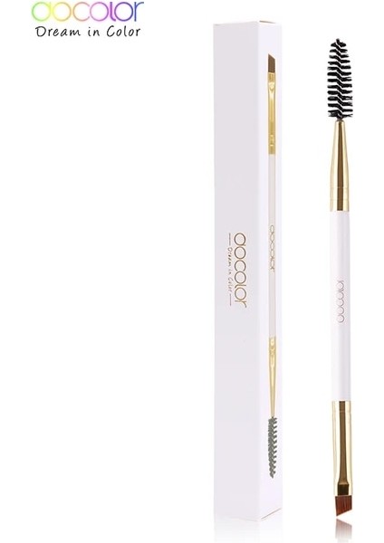 Beyaz Docolor Kaş Fırçası + Kaş Tarağı Güzellik Kaş Fırçası Profesyonel Makyaj Fırçaları Göz Kaş Fırçası Göz Karıştırma Fırçası (Yurt Dışından)