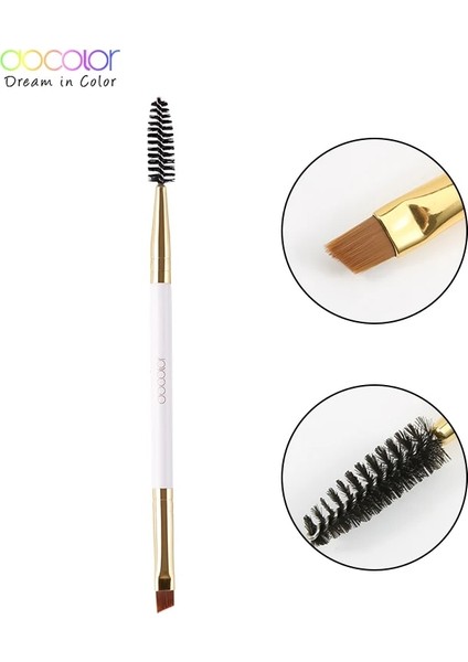 Beyaz Docolor Kaş Fırçası + Kaş Tarağı Güzellik Kaş Fırçası Profesyonel Makyaj Fırçaları Göz Kaş Fırçası Göz Karıştırma Fırçası (Yurt Dışından) modelleri
