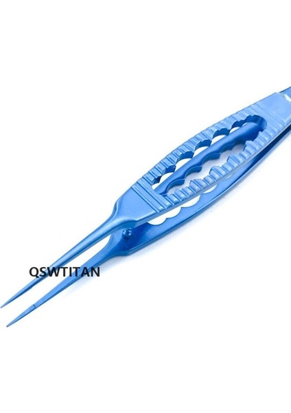 Düz Titanyum Forseps Dişsiz Cımbız Castroviejo Dikiş Forseps 108MM Oftalmik Alet Mikrokozmetik Forseps (Yurt Dışından)