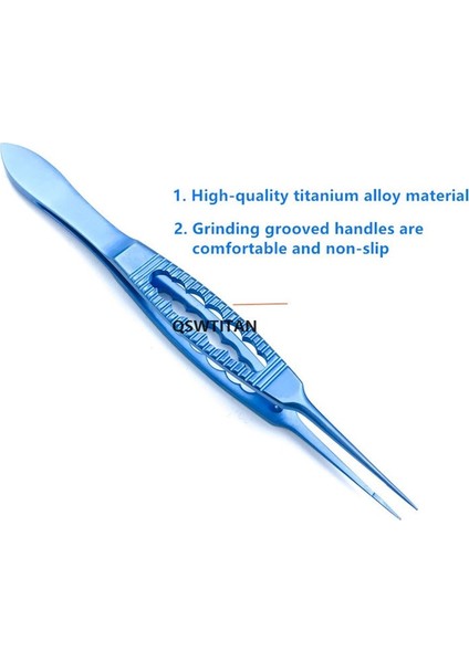 Düz Titanyum Forseps Dişsiz Cımbız Castroviejo Dikiş Forseps 108MM Oftalmik Alet Mikrokozmetik Forseps (Yurt Dışından)