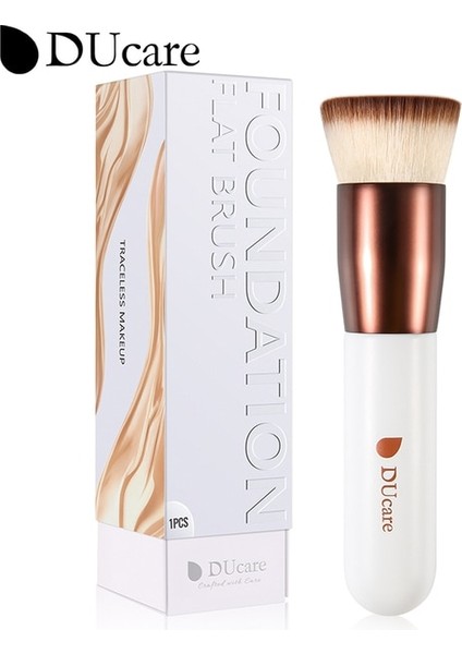 DS001-1 Ducare Fondöten Fırçası Düz Üst Kabuki Makyaj Fırçaları Sentetik Saç Sıvı Karıştırma Mineral Tozu Parlatıcı Noktalama Kozmetik (Yurt Dışından)