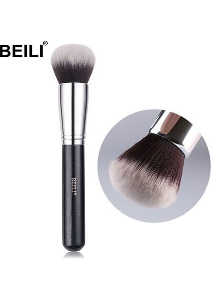 B102 Beılı Allık Makyaj Fırçası Tek Çok Fonksiyonlu Kontur Pudra Makyaj Fırçaları Yuvarlak Siyah Saplı Pinceles Maquillaje (Yurt Dışından)