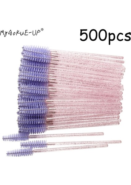 500 Adet Yenı 200/500 Adet Tek Kullanımlık Naylon Maskara Değnek Aplikatör Kristal Kolu Kirpik Fırçası Kirpik Uzatma Makyaj Araçları (Yurt Dışından)