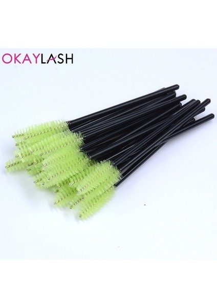 Okaylash 25 AdetTek Kullanımlık Renkli Kirpik Fırçası(Yurt Dışından)