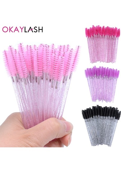 Okaylash 25 AdetTek Kullanımlık Renkli Kirpik Fırçası(Yurt Dışından) modelleri