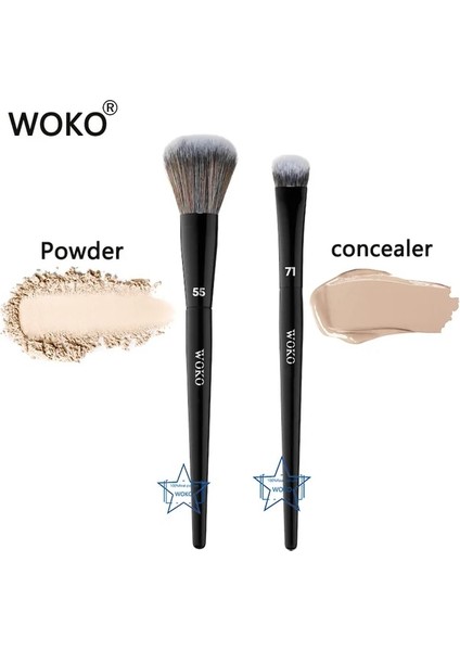 W-55-71 -2pcs Pro 96 Allık Fırçası Yüz Kontur Fosforlu Allık Fırçası Profesyonel Bronzlaştırıcı Pudra Allık Fırçası Yüksek Kaliteli Allık Makyaj Aracı (Yurt Dışından)