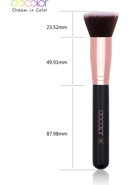 DC09 Docolor 1 Pc Düz Fondöten Fırçası Düz Üst Parlatıcı Kabuki Fırça Yüz Makyaj Fırçası Pudra Fondöten Allık Bronzlaştırıcı Kozmetik Aracı (Yurt Dışından) indirimleri