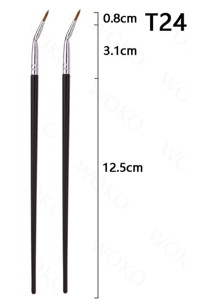 T24-2PCS T22 Ince Eyeliner Makyaj Fırçası Sıvı Jel Eyeliner Fırçası Hassas Ince Uzun Eyeliner Fırçası Profesyonel Eyeliner Makyaj Aracı (Yurt Dışından)